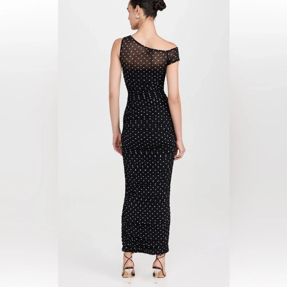 AFRM Elegant Black Polka Dot Dress - Picture 2 of 5